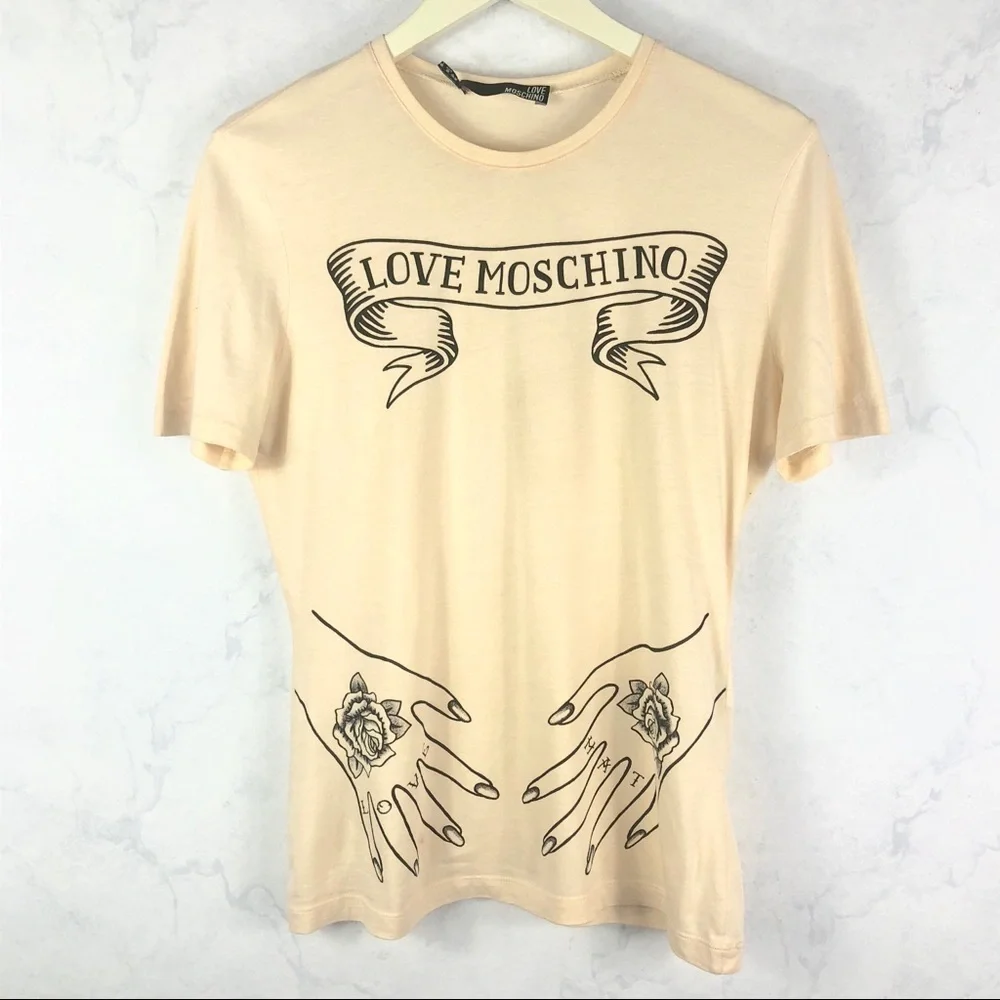 [Moschino] Tattoos Edgy Graphic Shirt - Picture 4 of 7